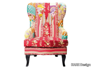 PATCHWORK - Wing fabric armchair high-back _ KARE Design