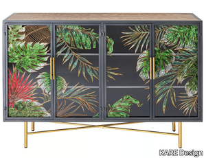 JUNGLE - Wood and glass sideboard with doors _ KARE Design