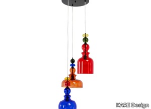 MAZZO TRE SPIRAL - Stained glass pendant lamp _ KARE Design