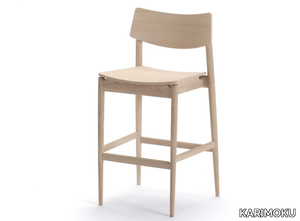 A-BS01 - Wooden barstool with footrest _ KARIMOKU