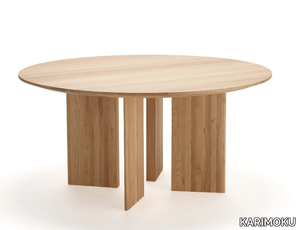 A-DT03 - Round wooden dining table _ KARIMOKU