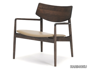 A-LC01 - Wooden easy chair with armrests _ KARIMOKU