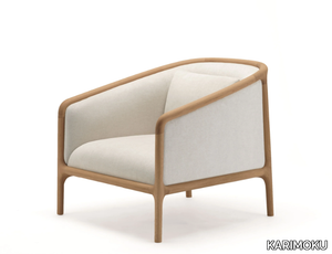 NF-LC01 - Wooden easy chair with armrests _ KARIMOKU