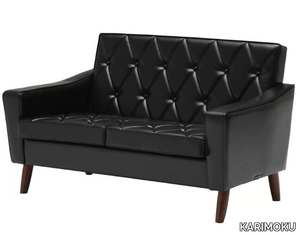 LOBBY - Tufted vinyl leather small sofa _ KARIMOKU