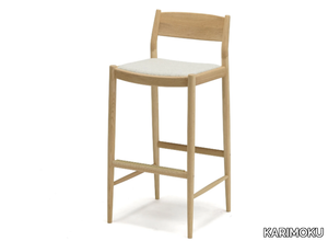 N-BS01 - Wooden barstool with footrest _ KARIMOKU