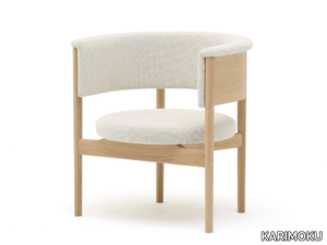 N-CC02 - Upholstered wooden chair with armrests _ KARIMOKU