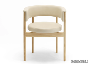 N-SC01 - Upholstered wooden chair with armrests _ KARIMOKU