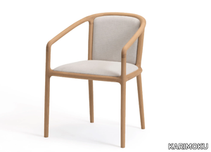 NF-DC01 - Upholstered wooden chair with armrests _ KARIMOKU