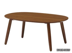 Coffee table - Oval wooden coffee table _ KARIMOKU