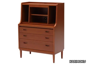 Secretary desk - Oak secretary desk with drawers _ KARIMOKU
