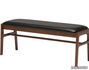 Leather bench - Upholstered vinyl leather bench _ KARIMOKU