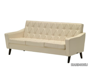 LOBBY - 3 seater vinyl leather sofa _ KARIMOKU