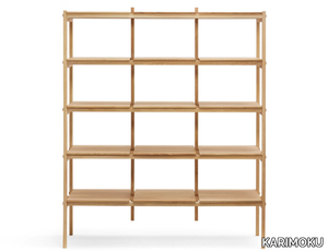 N-SS01 - Open sectional oak bookcase _ KARIMOKU