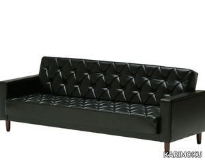 SLEEPING SOFA - 3 seater vinyl leather sofa bed _ KARIMOKU