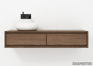 TAYLOR - Single wall-mounted wooden vanity unit with drawers _ KARPENTER