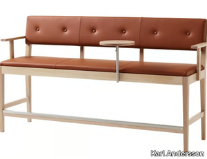 FACILE - High upholstered leather bench _ Karl Andersson