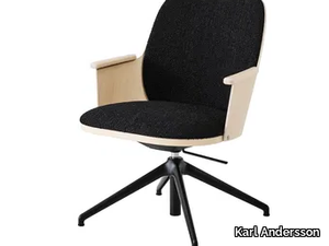 SANDER CONFERENCE - Trestle-based height-adjustable fabric chair with armrests _ Karl Andersson