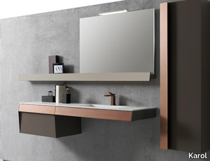 KUT 05 - Wall-mounted vanity unit with drawers _ Karol