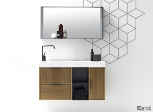 MUTEVOLE 06 - Wall-mounted vanity unit with drawers _ Karol