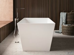 TORINO - Freestanding rectangular Kstone bathtub _ Karol