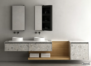 TOSCA 07 - Double wall-mounted vanity unit with drawers _ Karol