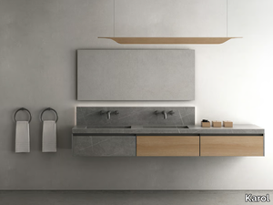 TOSCA 08 - Double wall-mounted vanity unit with drawers _ Karol