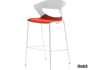 KICCA - Stool with footrest with integrated cushion _ Kastel