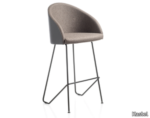 KAMEO - High fabric stool with footrest _ Kastel