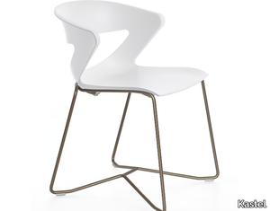 KICCA - Sled base polypropylene chair with linking device _ Kastel