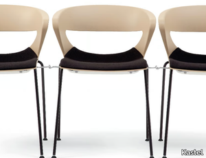 KICCA - Stackable chair with integrated cushion _ Kastel