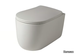 NOLITA 5314 - Wall-hung rimless ceramic toilet _ Kerasan