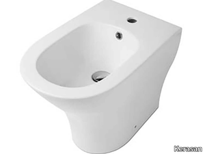 AQUATECH 3721 - Floor mounted back to wall ceramic bidet _ Kerasan