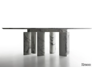 ELLENICO - Oval marble table _ Kreoo