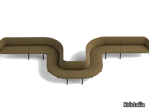 TUILE SYSTEM - Modular curved fabric sofa _ Kristalia