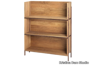STACK FLOOR SHELF – ADD ON - Sectional modular solid wood bookcase _ Kristina Dam Studio