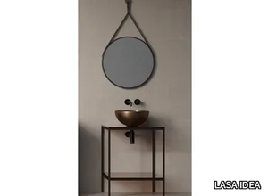 MAKE 35 - Floor-standing single vanity unit with mirror _ LASA IDEA