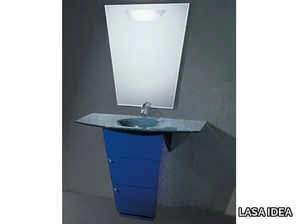 LIBECCIO 2 - Floor-standing single vanity unit with mirror _ LASA IDEA