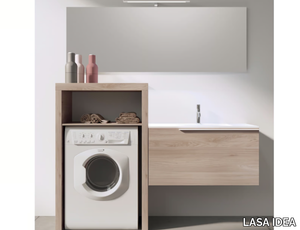 MAKE WASH 05 - Sectional laundry room cabinet with mirror _ LASA IDEA