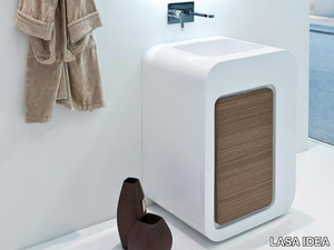 UNOPUNTOZERO - Floor-standing single vanity unit with drawers _ LASA IDEA