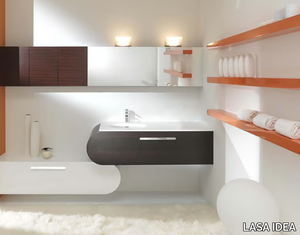 FLUX_US 6 - Double wall-mounted vanity unit with drawers _ LASA IDEA