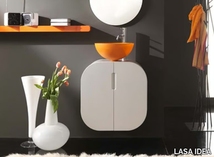 FLUX_US 11 - Wall-mounted vanity unit with doors _ LASA IDEA