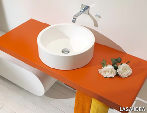 GLAB - Countertop washbasin with towel rail _ LASA IDEA