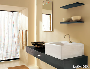 MARIPOSA 11 - Wenge washbasin countertop _ LASA IDEA