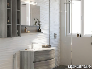 FLEX 05 - Wall-mounted vanity unit with drawers _ LEGNOBAGNO