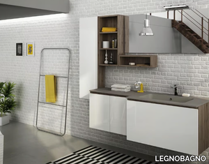 FREEDOM FL34 - HPL vanity unit with mirror _ LEGNOBAGNO