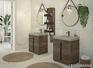 LIFE 09 - Floor-standing double vanity unit with drawers _ LEGNOBAGNO