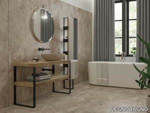 LIFE 11 - Floor-standing single vanity unit with cabinets _ LEGNOBAGNO