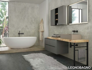 LIFE 13 - Floor-standing single vanity unit with cabinets _ LEGNOBAGNO