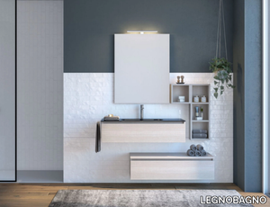 URBAN COMPONIBILE 03 - Wall-mounted sectional wooden vanity unit _ LEGNOBAGNO