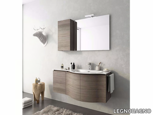 URBAN COMPONIBILE 09 - Wall-mounted vanity unit with doors _ LEGNOBAGNO